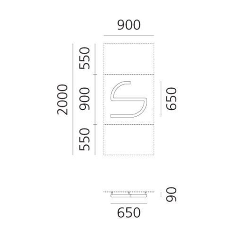Artemide Alphabet Of Light Wandlamp "s" lowercase
