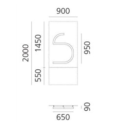 Artemide Alphabet Of Light Wall lamp "S" uppercase