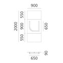 Artemide Alphabet Of Light Wandlamp "u" lowercase