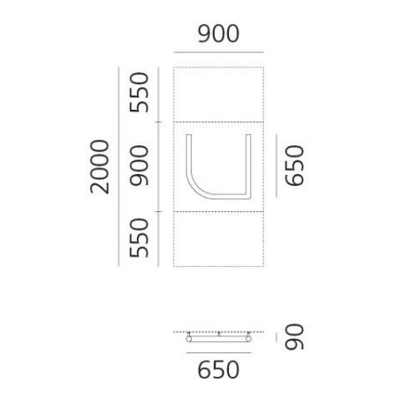 Artemide Alphabet Of Light Wandlamp "u" lowercase