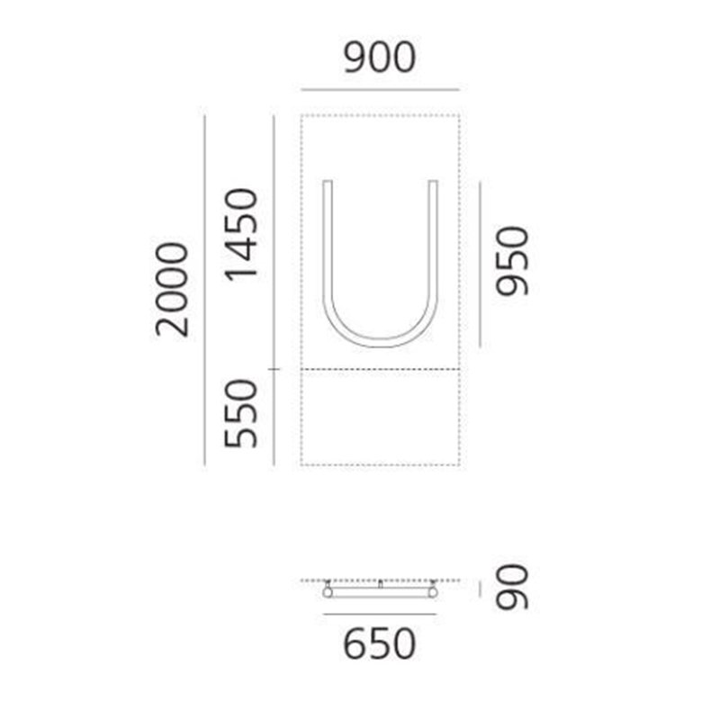 Artemide Alphabet Of Light Wandlamp "U" uppercase