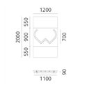 Artemide Alphabet Of Light Wandlamp "w" lowercase
