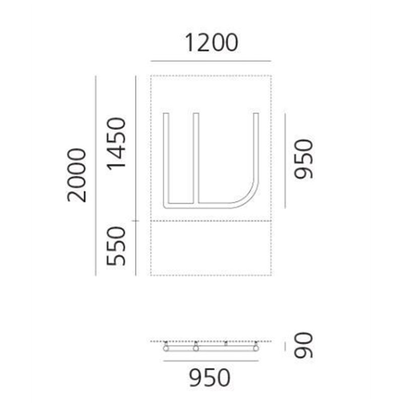 Artemide Alphabet Of Light Wandlamp "W" uppercase