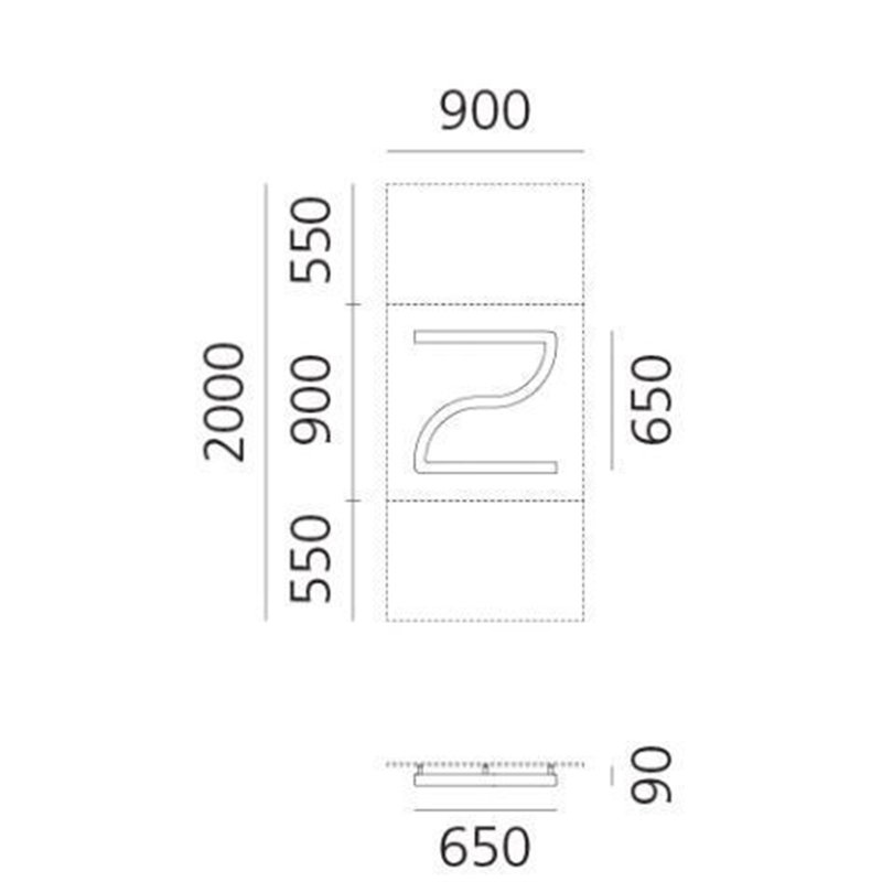 Artemide Alphabet Of Light Wandlamp "z" lowercase
