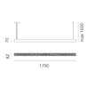 Artemide Calipso Linear 180 suspended lamp