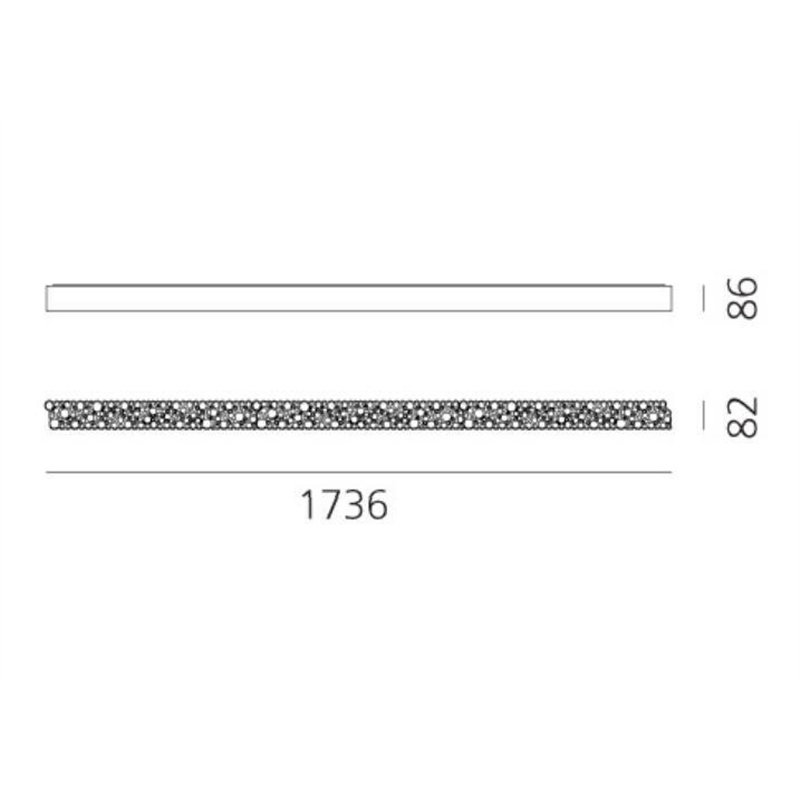 Artemide Calipso Linear SYSTEM Plafondlamp 1785mm