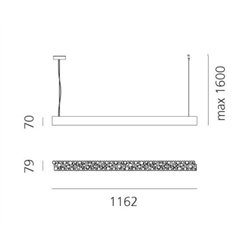 Artemide Calipso Linear SYSTEM 1210mm suspended lamp