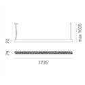 Artemide Calipso Linear SYSTEM 1785mm Hanglamp