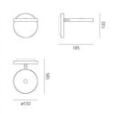 Artemide Demetra Faretto with switch 3000k Wandlamp