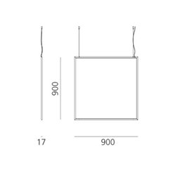 Artemide Discovery Space SQUARE RGBW suspended lamp