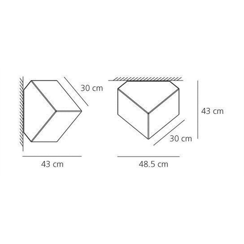 Artemide Edge 30 Wandlamp / Plafondlamp