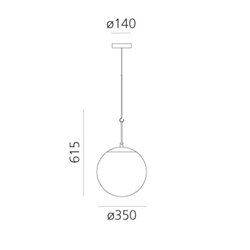 Artemide nh 35 suspended lamp