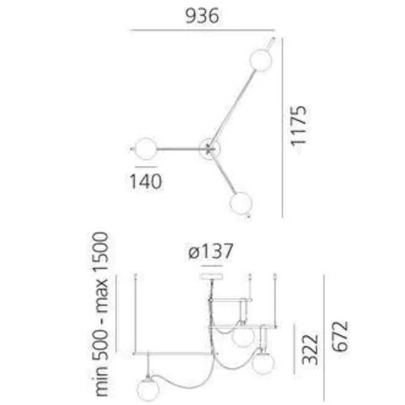 Artemide nh S3 14 Cluster Hanglamp