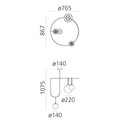 Artemide nh S4 Circulaire Hanglamp