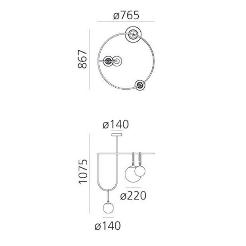 Artemide nh S4 Circulaire Hanglamp