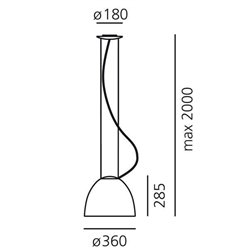 Artemide Nur Mini Gloss Led suspended lamp