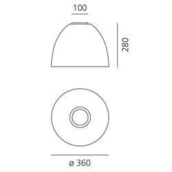 Artemide Nur Mini Gloss ceiling lamp