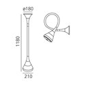 Artemide Pipe Led Wandlamp / Plafondlamp