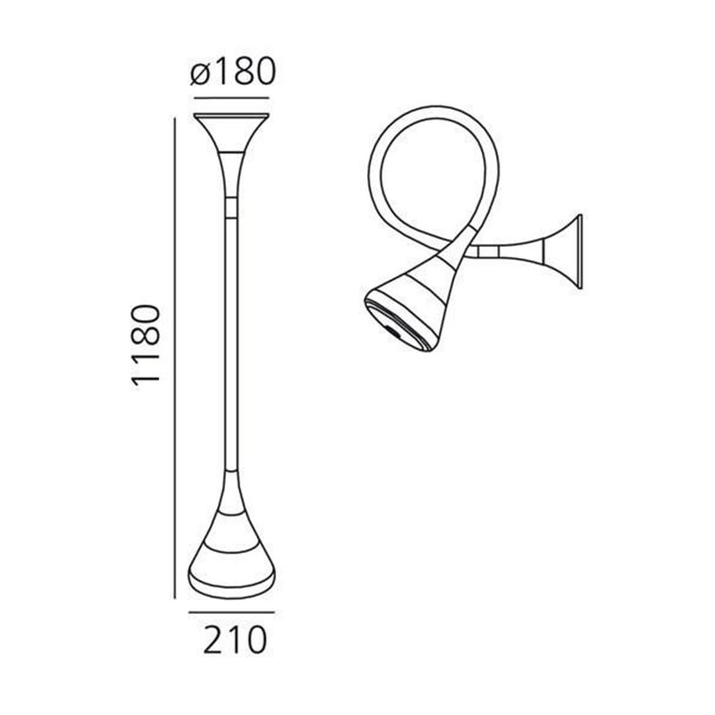 Artemide Pipe Led Wandlamp / Plafondlamp