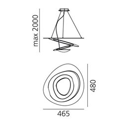 Artemide Pirce Micro Led suspended lamp
