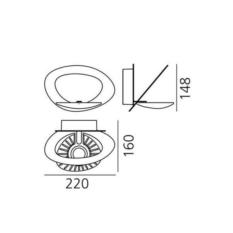 Artemide Pirce Micro Led Wandlamp