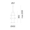 Artemide fabric 85 + metal hoops inox