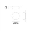 Artemide Itka 20 Wandlamp / Plafondlamp IP65