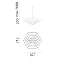 Artemide Lampada Esagonale 82 Hanglamp