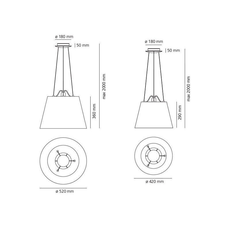 Artemide Tolomeo Mega Suspension Body