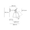 Artemide Tolomeo Diffusore 18 Wall Body