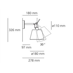 Artemide Tolomeo Diffusore 32 Wall Body