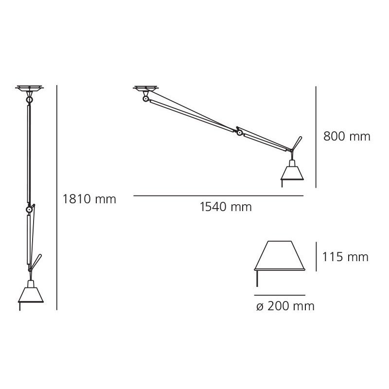 Artemide Tolomeo Decentra Suspension Body
