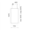 Artemide Discovery Space Rectangular White Violet Integralis suspension lamp