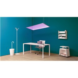 Artemide Discovery Space Rectangular White Violet Integralis suspension lamp