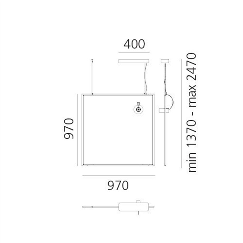 Artemide Discovery Space Square Spot Tw App Nro hanglamp