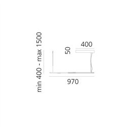 Artemide Discovery Space Square White Violet Integralis suspension lamp