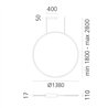 Artemide Discovery Vertical 140 White Violet Integralis Suspension suspension lamp