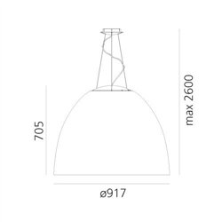 Artemide Nur 1618 Acoustic White Integralis suspension lamp