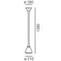 Artemide Pipe Led Suspension White Integralis hanglamp