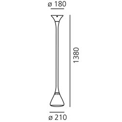 Artemide Pipe Led Suspension White Integralis suspension lamp