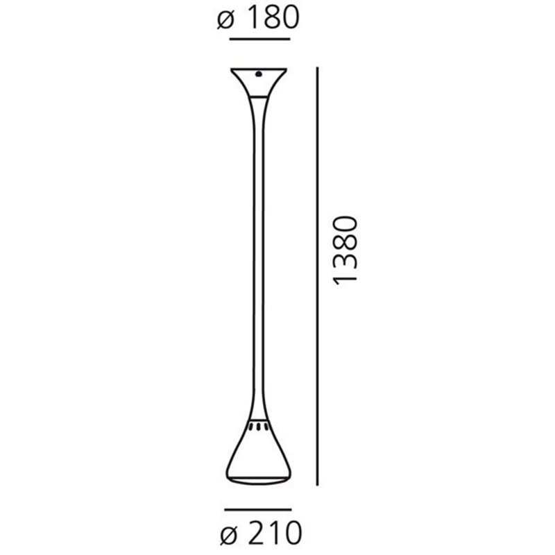 Artemide Pipe Led Suspension White Integralis hanglamp