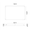Artemide Alphabet Of Light Rectangular Semi-Recessed Ceiling lamp / Wall lamp