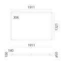 Artemide Alphabet Of Light Rectangular Wall-Ceiling Plafondlamp / Wandlamp