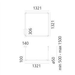Artemide Alphabet Of Light Square 120 suspension lamp