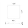 Artemide Alphabet Of Light Square 120 Semi-Recessed Ceiling lamp / Wall lamp