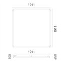 Artemide Alphabet Of Light Square 180 Semi-Recessed Plafondlamp / Wandlamp