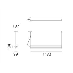 Artemide Dreispitz - 3 Diffused Emission - 120 - Horizontal  suspension lamp