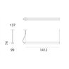 Artemide Dreispitz - 2 Diffused Emission - 150 - Horizontal  suspension lamp