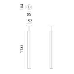 Artemide Dreispitz - 3 Diffused Emission - 120 - Vertical  suspension lamp