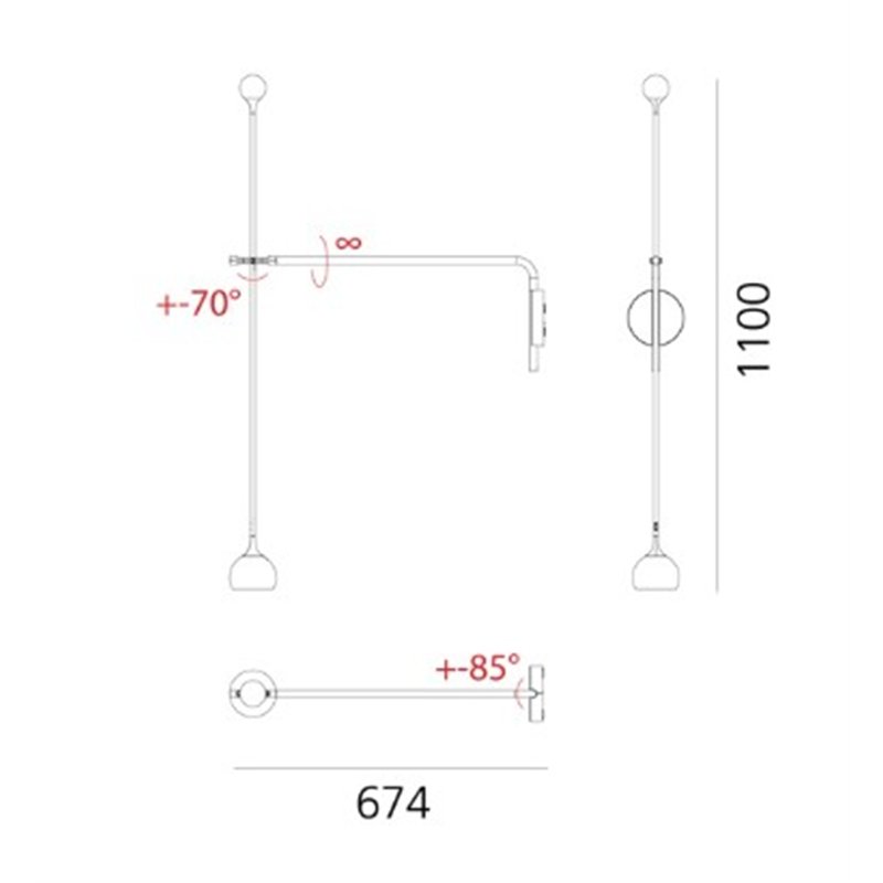 Artemide Ixa Arm wandlamp